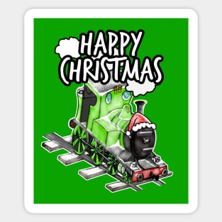 Happy Christmas Steam Train Railway Railroad Enthusiasts Snow Sticker
